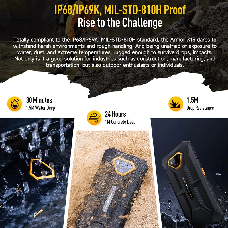 Großhandel/Lieferant 6GB RAM Global Version Smartphone Rugged 6,52 Zoll 6320mAh Mobiltelefone NFC Handy Ulefone X 13