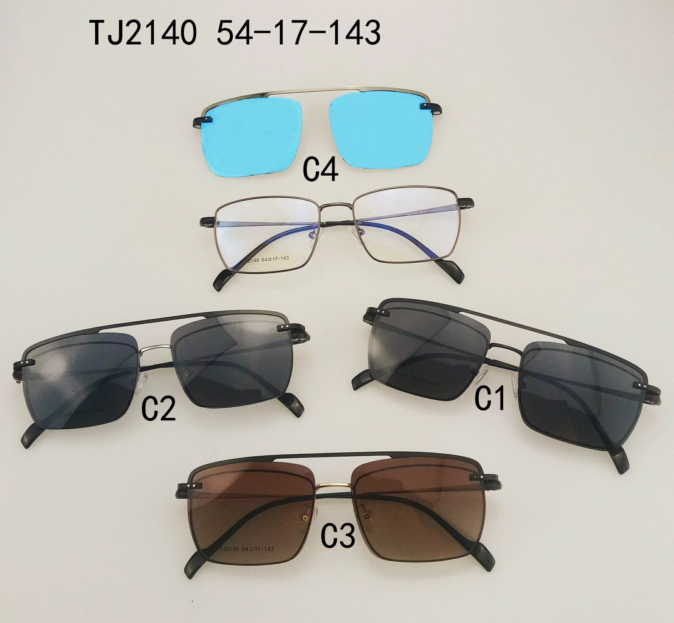 Clip magnétique sur des lunettes de soleil châssis métalliques ronds/carrés