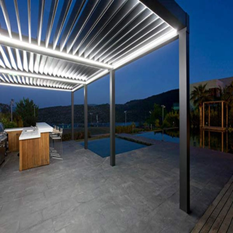 Automatic Opening Louvred Roof Patio Gazebo Outdoor Arches Aluminium Pergola