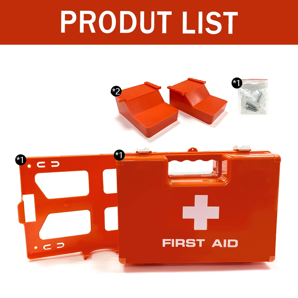 Plastic Wall Mounted ABS First Aid Case Kit Box for Workplace Office Home 2 Layer Empty