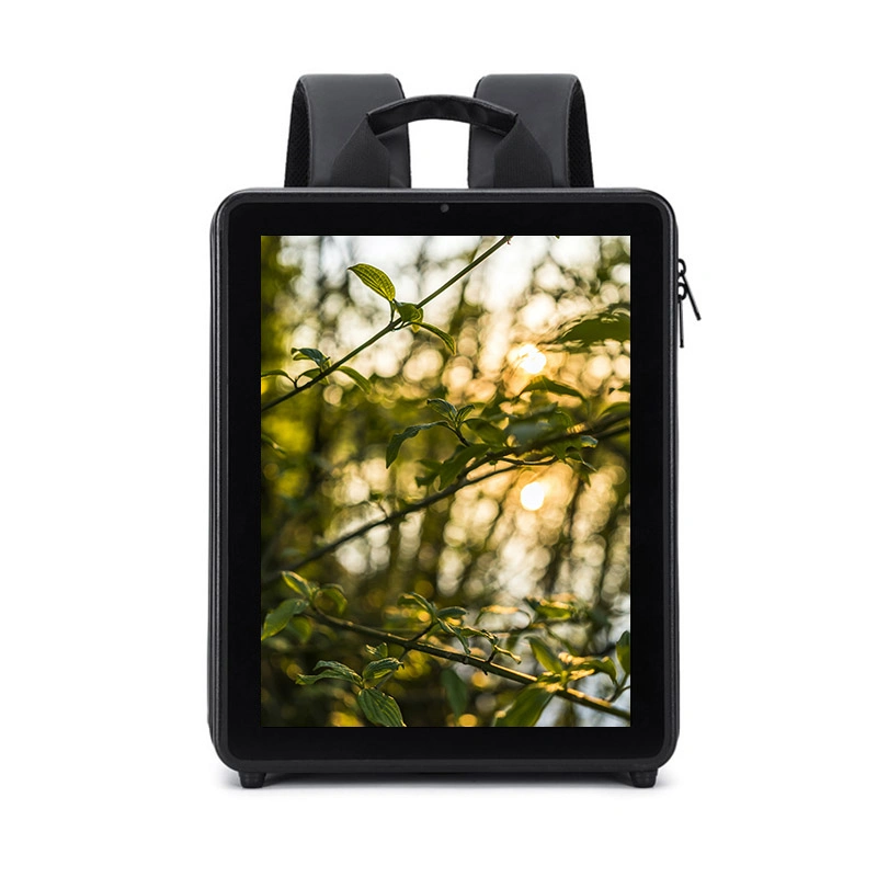 Individuelle Human Walking Digital Signage Werbung Player Portable LCD-Rucksack