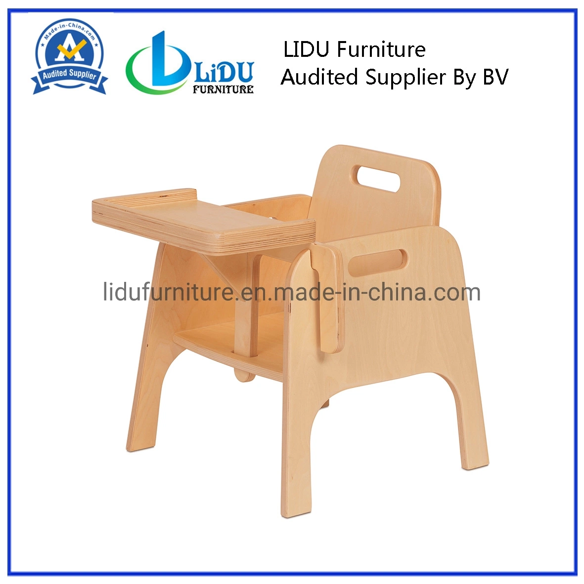 Nursery Wooden Sturdy Feeding Chair Nursery Easy Clean Wooden Low High Chair Modern Chairs