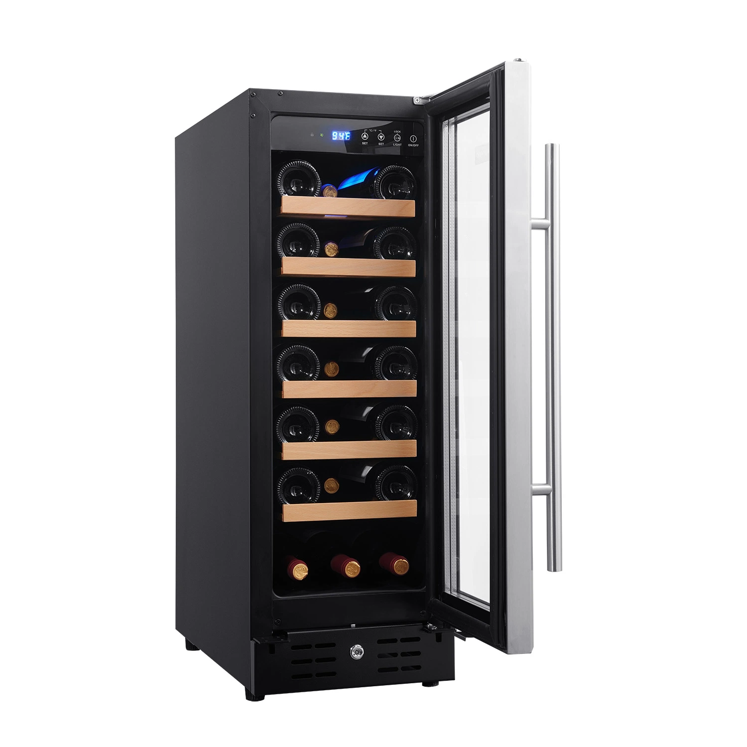 China Manufacturer Stainless Steel or Black 21-Bottle Wine Cooler