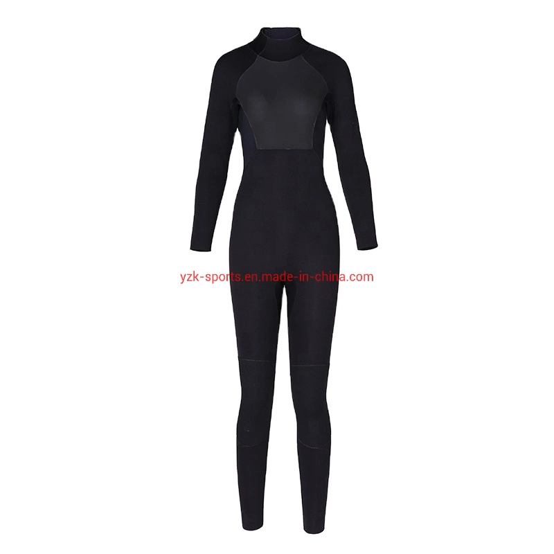 Customized Women Mesh Skin Back Zip 3mm Neoprene Surfing Diving Full Wetsuit