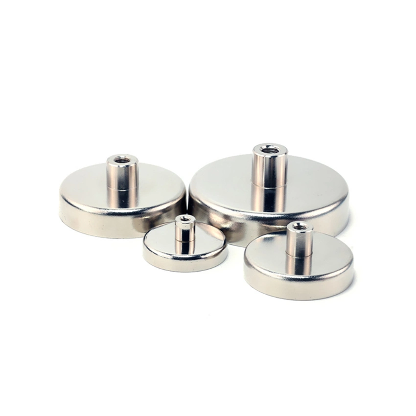 Permanent Neodymium Pot Magnet with Internal Thread