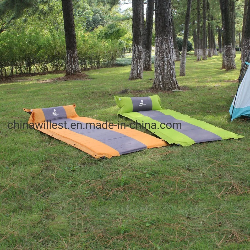 Dormir al aire libre Lazyhiker Mat Self-Built almohadilla en la almohada cama de aire inflables