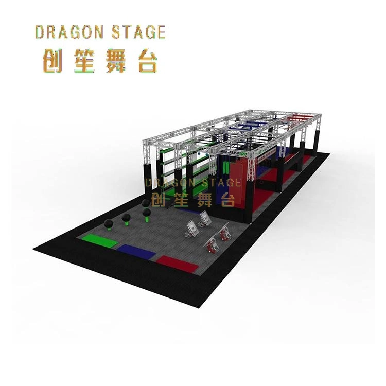 DragonStage عقبة النينجا دورة مغامرة النينجا الأمريكية المحارب الألومنيوم الجنون النظام