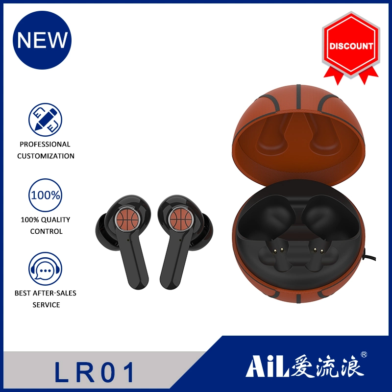 OEM Ball Shape Smart Earphone Tws Wireless Earbuds Basketball Wireless Bluetooth Sport Earphones