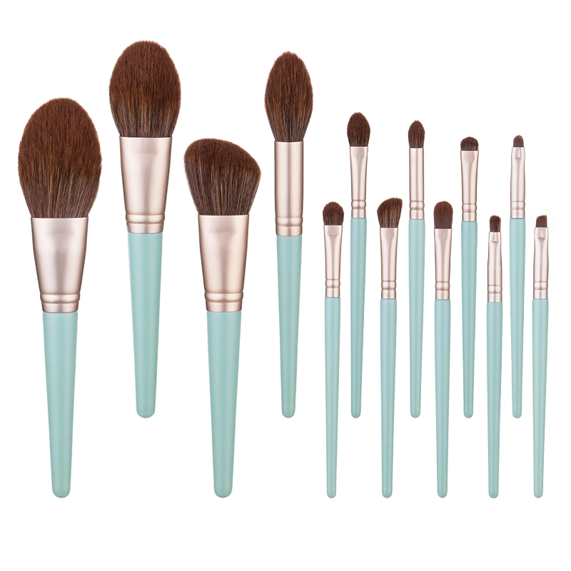 2021 High Quality 13 PCS Private Label Custom Logo Professional Soft Vegan Makeup Brush Set with Bag