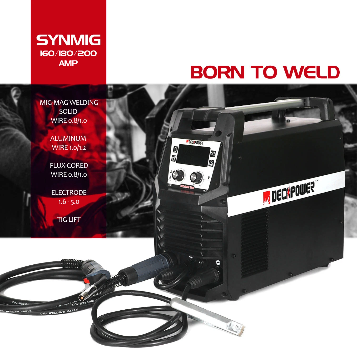 Onduleur Arc MIG TIG soudeur TIG de CO2 des gaz d'IGBT inverter welding Machine Pas de gaz Gaz soudeur Arc soudeurs