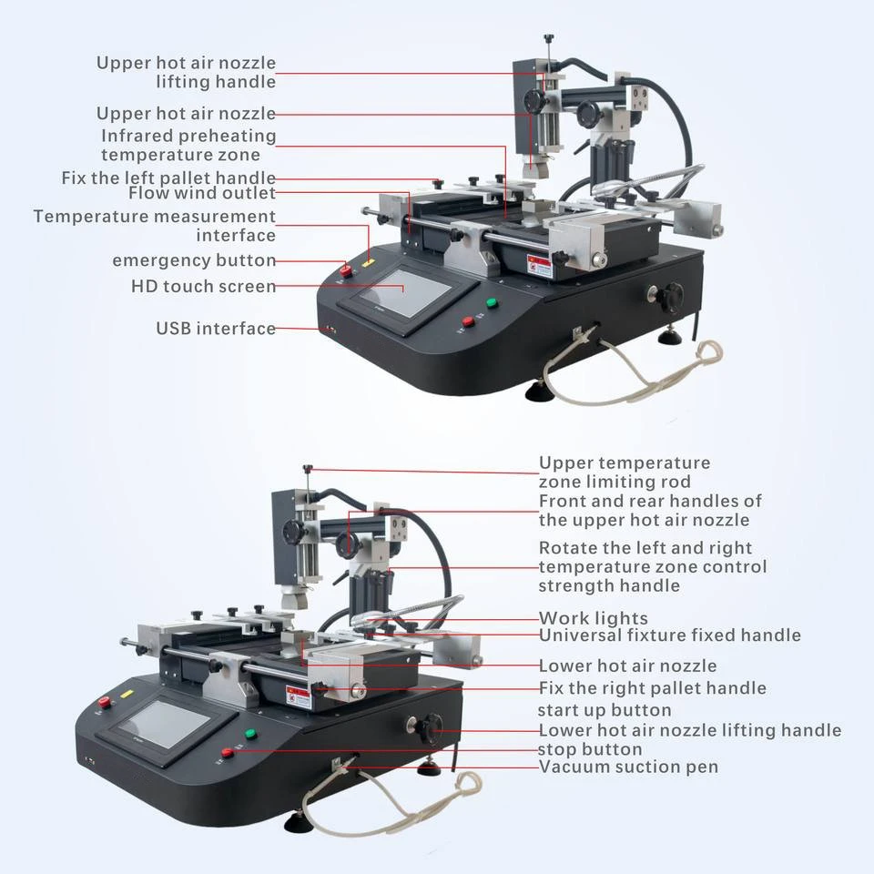 Shenzhen Factory Wholesale/Supplier Rework Station Automatic Soldering/Welding PCB BGA Chip Rework SMD Rework Stations