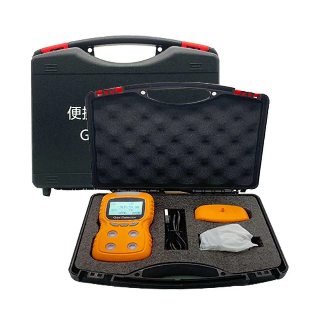 4 in 1 LCD Display Digital H2s/O2/Co/ Ex Portable Multi Gas Detector