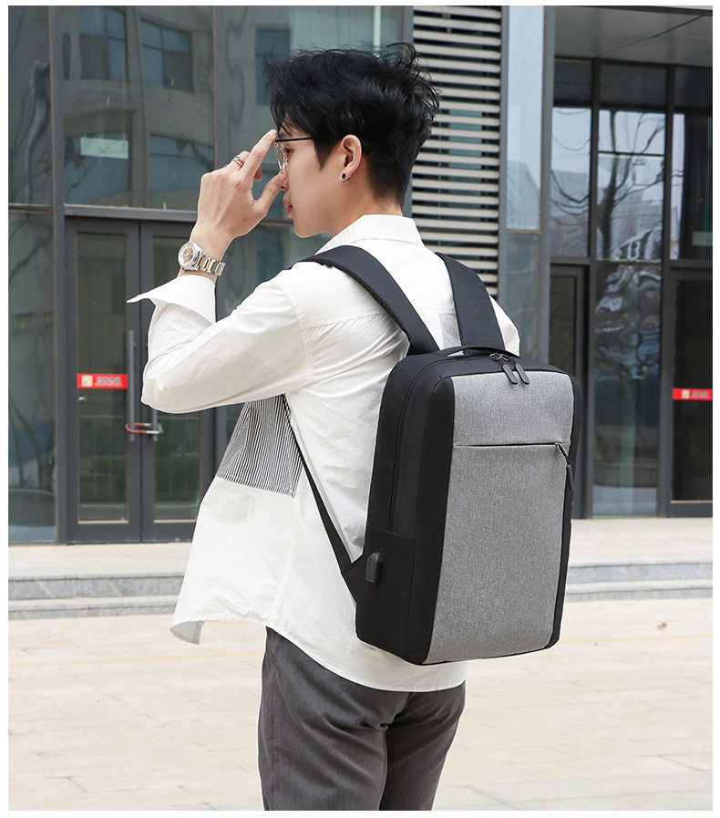 USB Charging Shoulder Bag Men Business Backpack Computer Bag