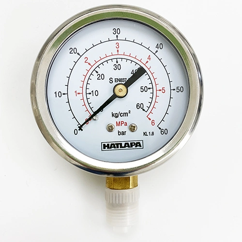 Pressure Gauge for Co Carbon Monoxide with Bottom Lower Mount Radial Connected for Gas Regulator / Pipes / Pumps Vacuum Equipment