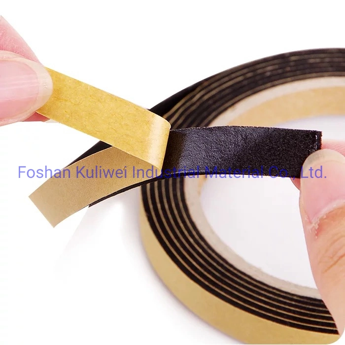 Round Cr Foamed Rubber Seal Strip Closed Cell Window or Door Adhesive Foam Sealing Strip Self Adhesive Cr/NBR/EPDM Foam Strips Weather-Strip Foam Tape