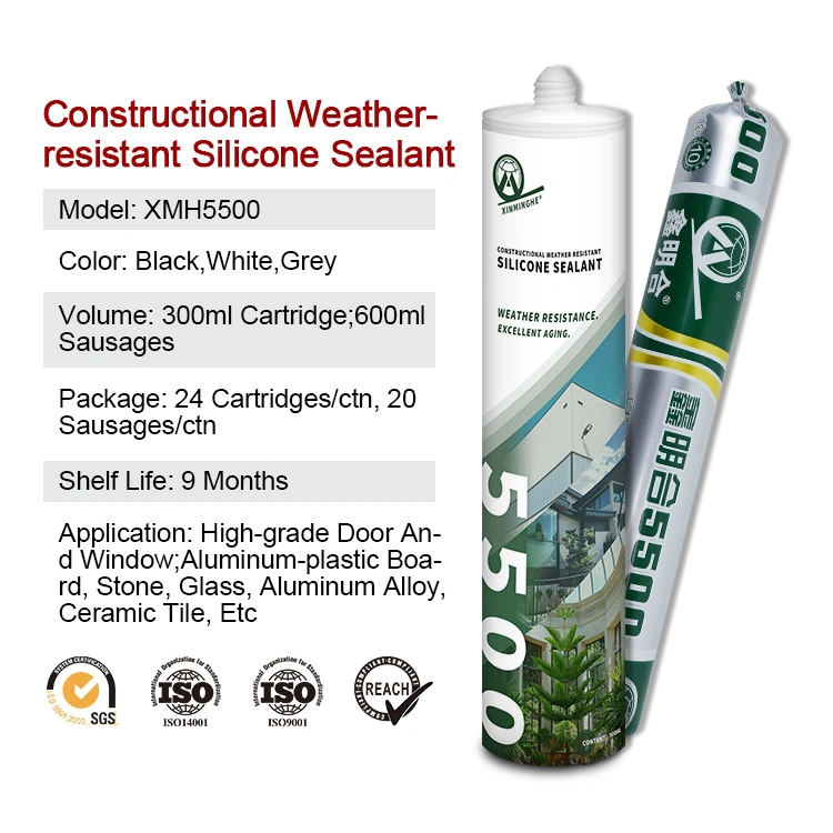 300ml Cartridge Caulking No Smell Germany Quality Neutral Cure Glass Roof Silicone Sealant