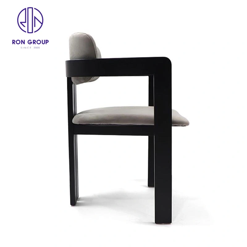 Popular Restaurant Hotel Furniture Ash Wood Chair with Velvet Dining Chair