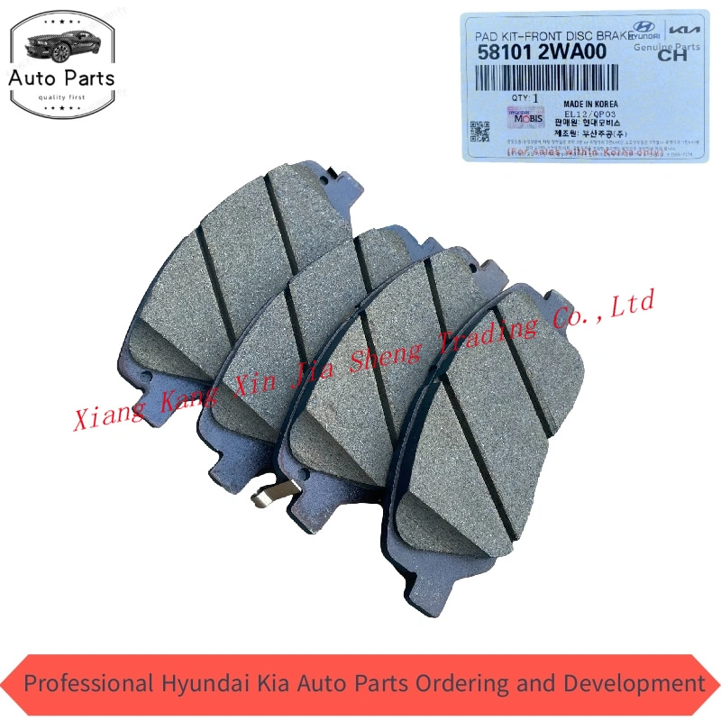 Pastilha de fricção do travão de disco dianteiro OEM 58101-2w00 Kit de pastilhas - pastilhas dos travões de disco dianteiros aplicáveis a Hyundai KIA