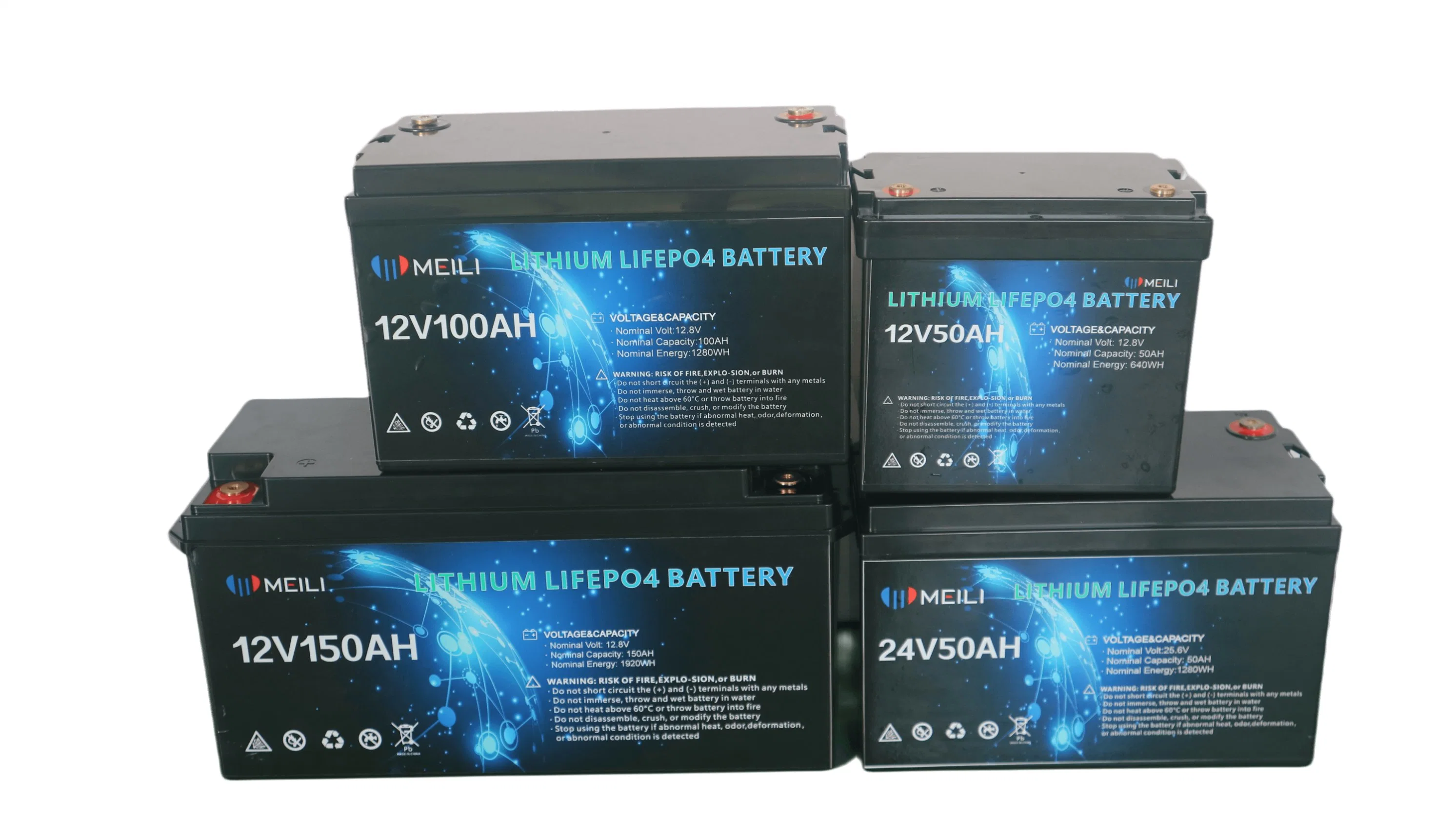 Uyang 12,8V 300AH 3,84kwh portátil de plástico de la caja de batería recargable de la energía LiFePO4 batería de fosfato de hierro de litio