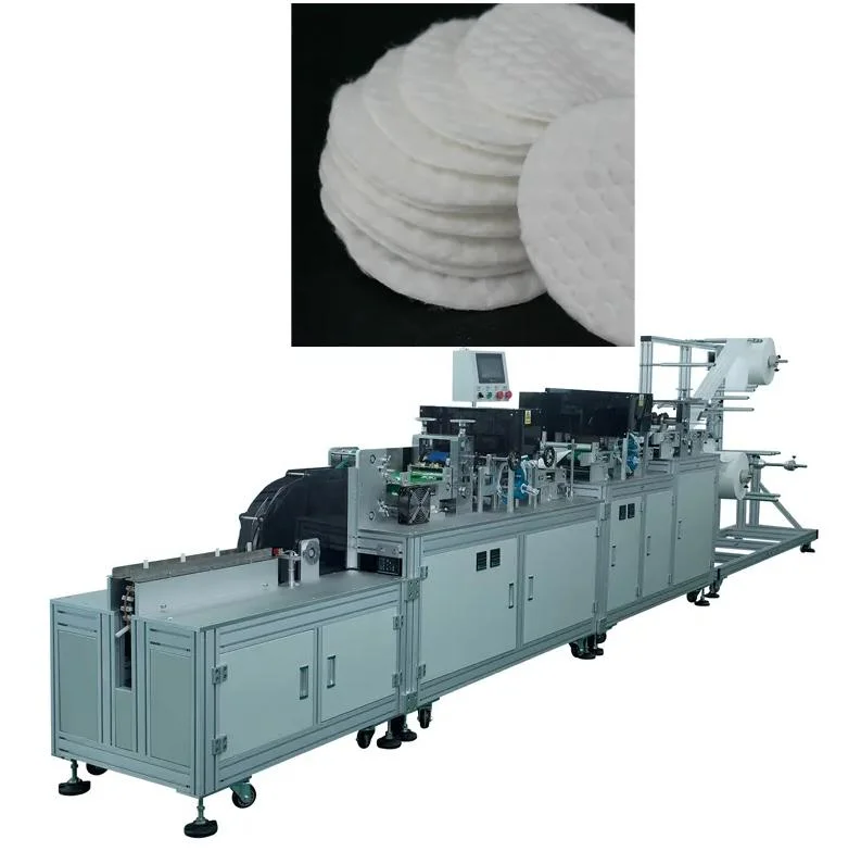 Removedor de naturales de alta velocidad conforman el algodón almohadillas de cara redonda de cosmética Facial de Algodón elástico que hace la máquina