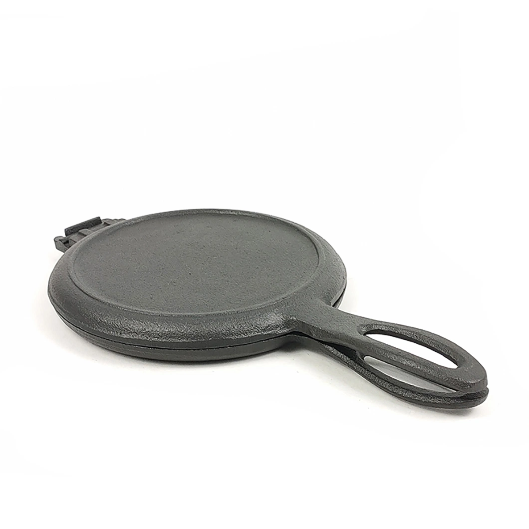 Ustensiles de cuisine de qualité supérieure antiadhésif Pancake Maker Pan rond Waffle Pan Double gril en fonte