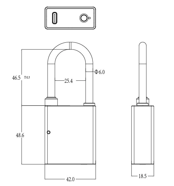 Tools Professional China Keyless Smart Bluetooth Padlock for Furniture Lock