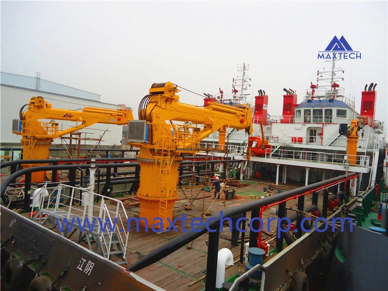 Ship Fixed Boom Hydraulic Slewing Crane Foldable Hydraulic Telescopic Marine