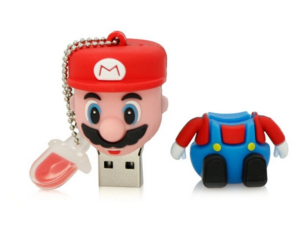 Mario USB-Flash-Laufwerk Cartoon Cool Yoshi 4G Mario Dinosaur Formförmiger 64G Memory Stick