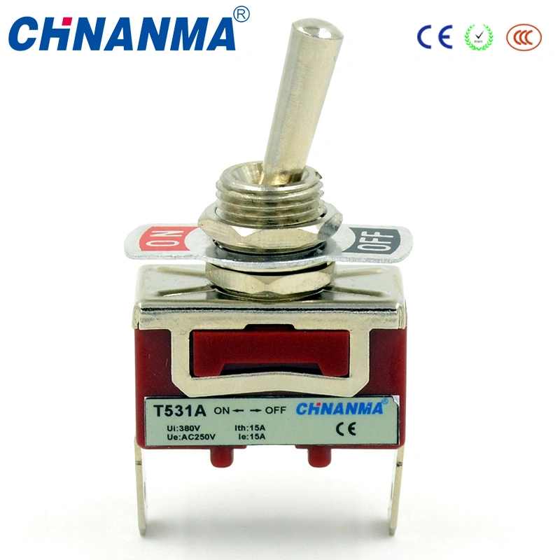 DIN Rail Mounted Toggle Switch 15A 250VAC for Lamp