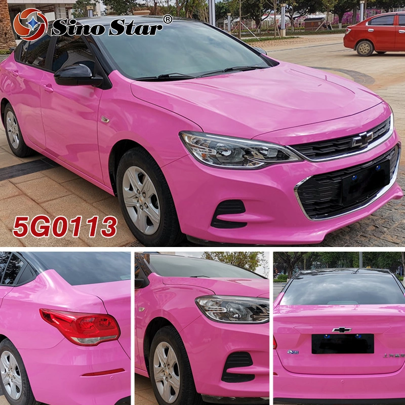 Sino Star Glossy Candy Film Vehicle Wrapping Film Colored Purple Car Body Vinyl Wrap Factory Wholesale/Supplier Car