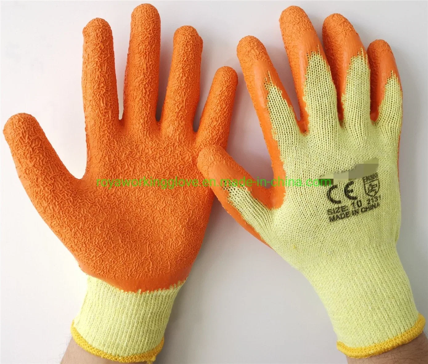 Cotton Latex Coated Gloves Protect Hand Safety Industrial Labor Work Gloves