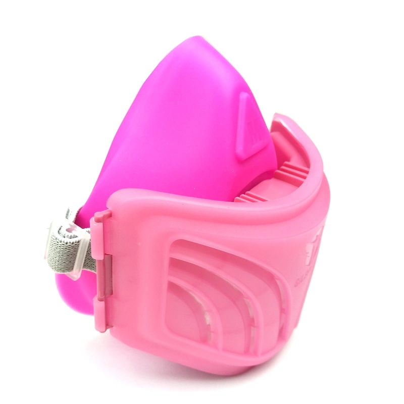 Pink Silicone Half FaceFilter Smell Allergy Respirator Protection Reusable Dust Mask