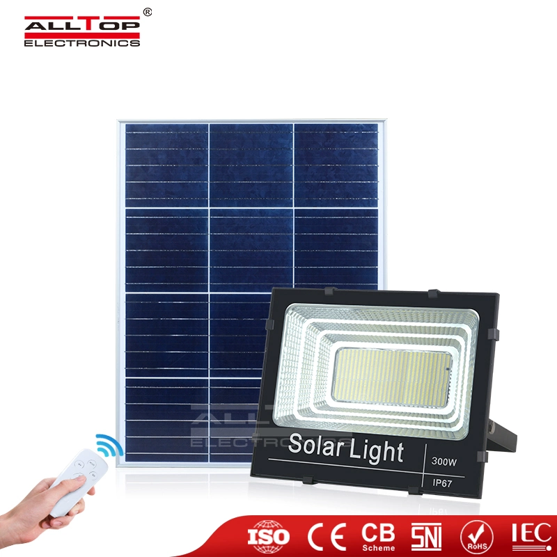 Alltop Wholesale/Supplier Price Slim SMD Outdoor Rainproof IP67 25W 40W 60W 100W 200W 300W LED Solar Floodlights