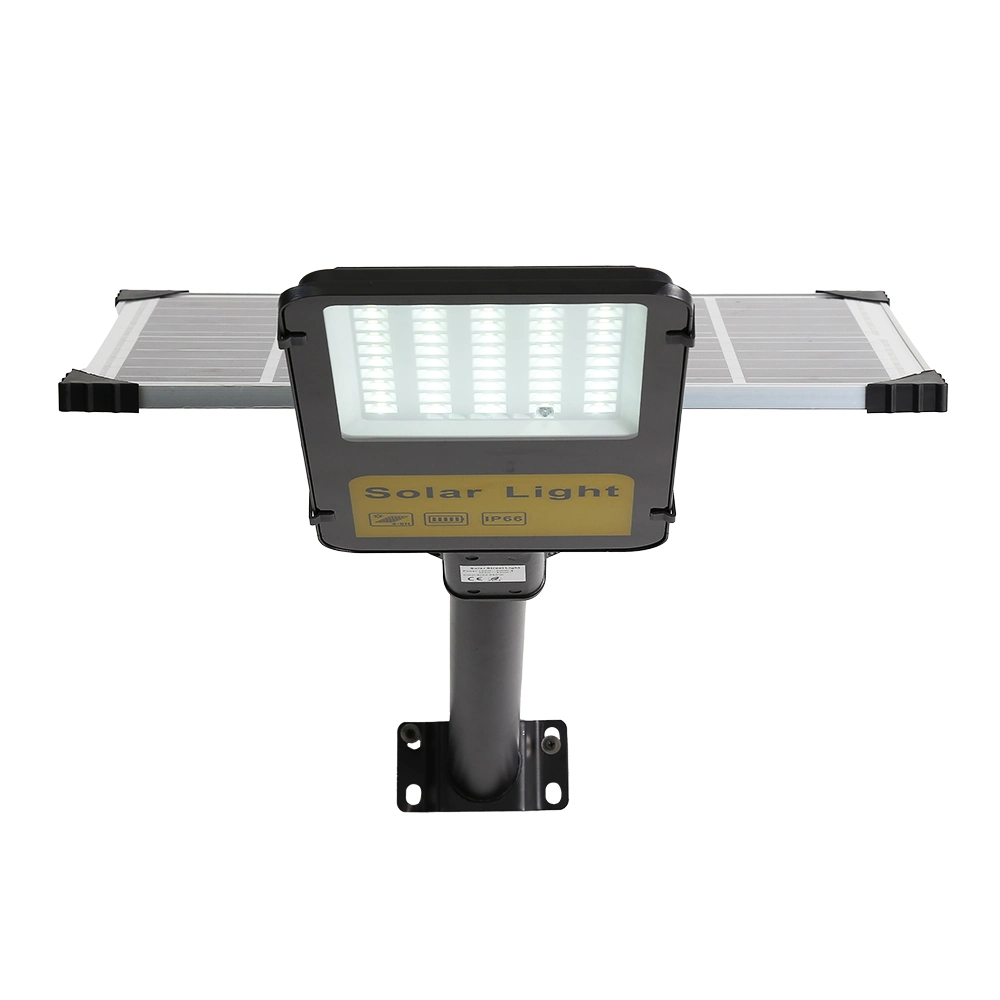 500W luces solares de calle lámpara de exterior, de anochecer a amanecer IP67 Luz de inundación LED de seguridad con control remoto Polo de montaje y Soporte Jardín, Corte, estacionamiento