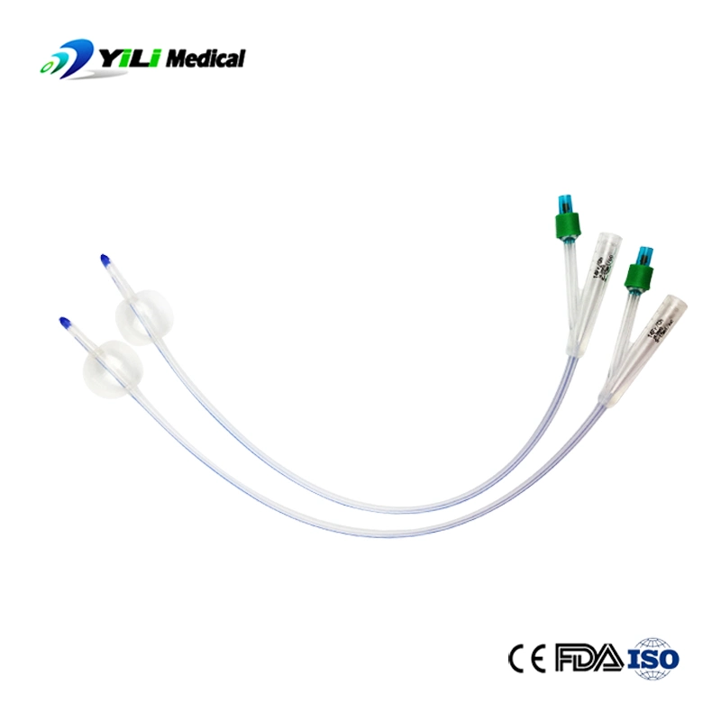 2 Way 100% Silicone Foley Catheters with Balloon 5ml - 50ml