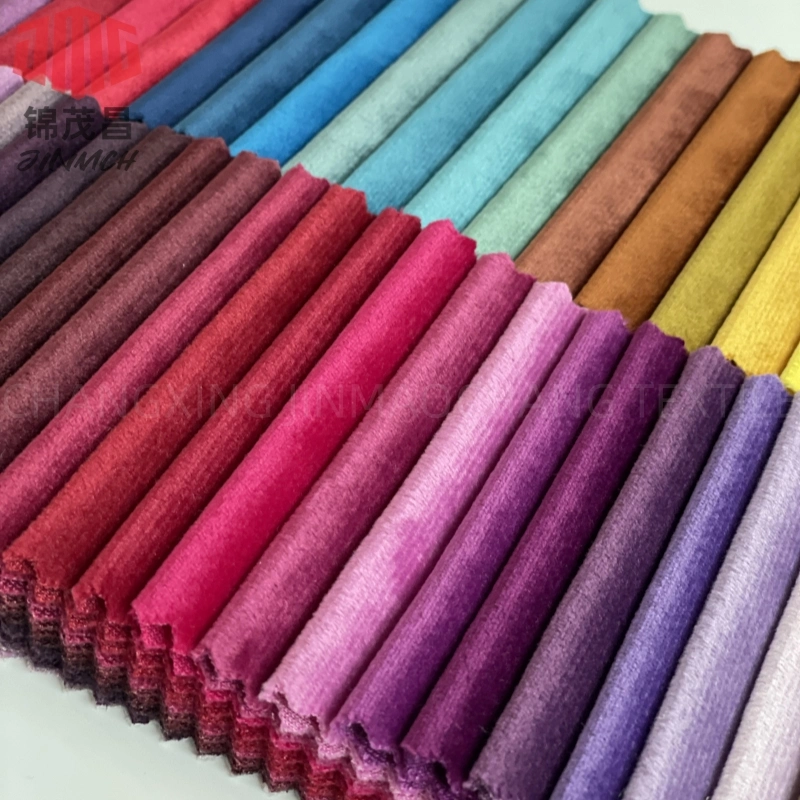 Factory Knitting Fabric 100% Polyester Holland Velvet Dyeing 240GSM/300cm Fabric for Sofa Lounger Chair Furniture