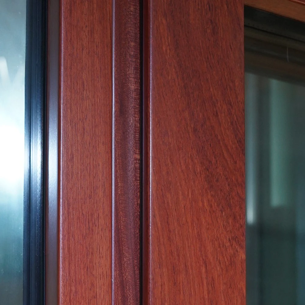 A95L ventana de madera con bisagras superior de apertura interior alemana de gama alta personalizada con diseño abierto y malla de seguridad integrada para un acabado de lujo.