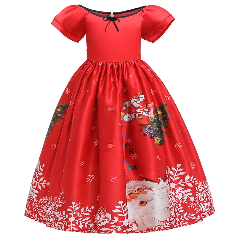 2021 Christmas Dress Baby Wear Puffy Girls Party Garment Hot Sell