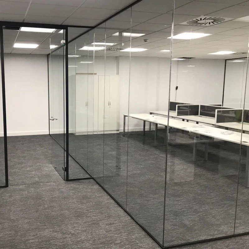 Doppelverglasung Rahmenlose Büro Glas Wandwand