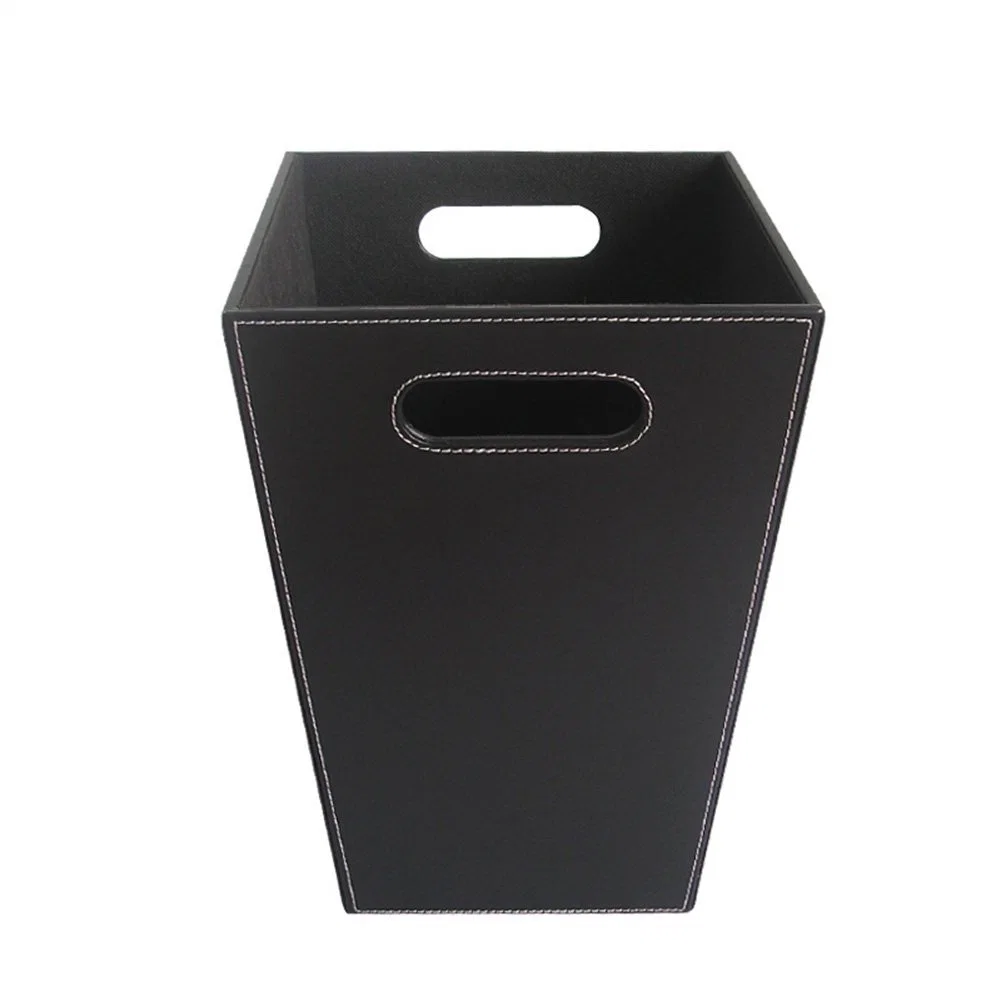 Handmade Wholesale Supply High Quality Leather Rubbish Bin Premium Trash Can