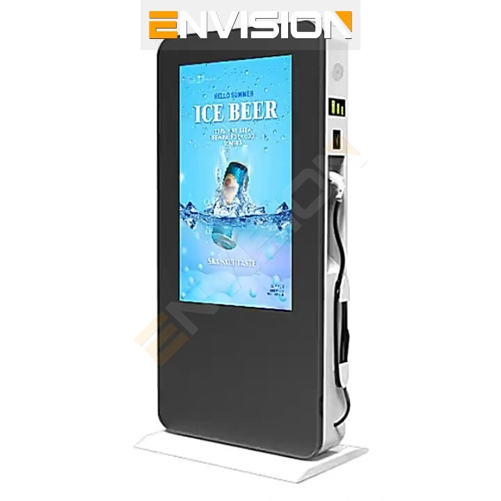 شاشة اللمس بتقنية Vision 75in Solar Powered IP65 Digital شاشة عرض معلومات الإعلان عن اللافتات الإعلانية، Kiosk، سطوع عالٍ، 3000nit