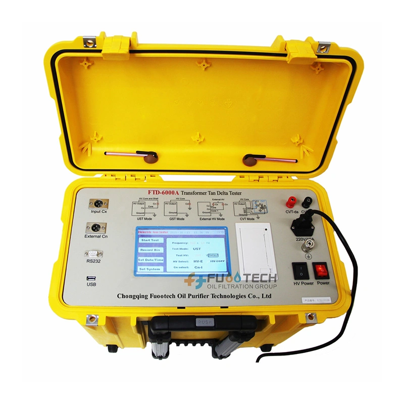 Ftd-6000A 10kv Transformer Capacitance and Tan Delta Tester Automatic Dielectric Loss Tangent Measurement Instrument