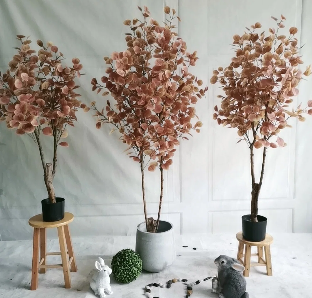 Fake Flower Table Decoration Plant Potted Eucalyptus Plant