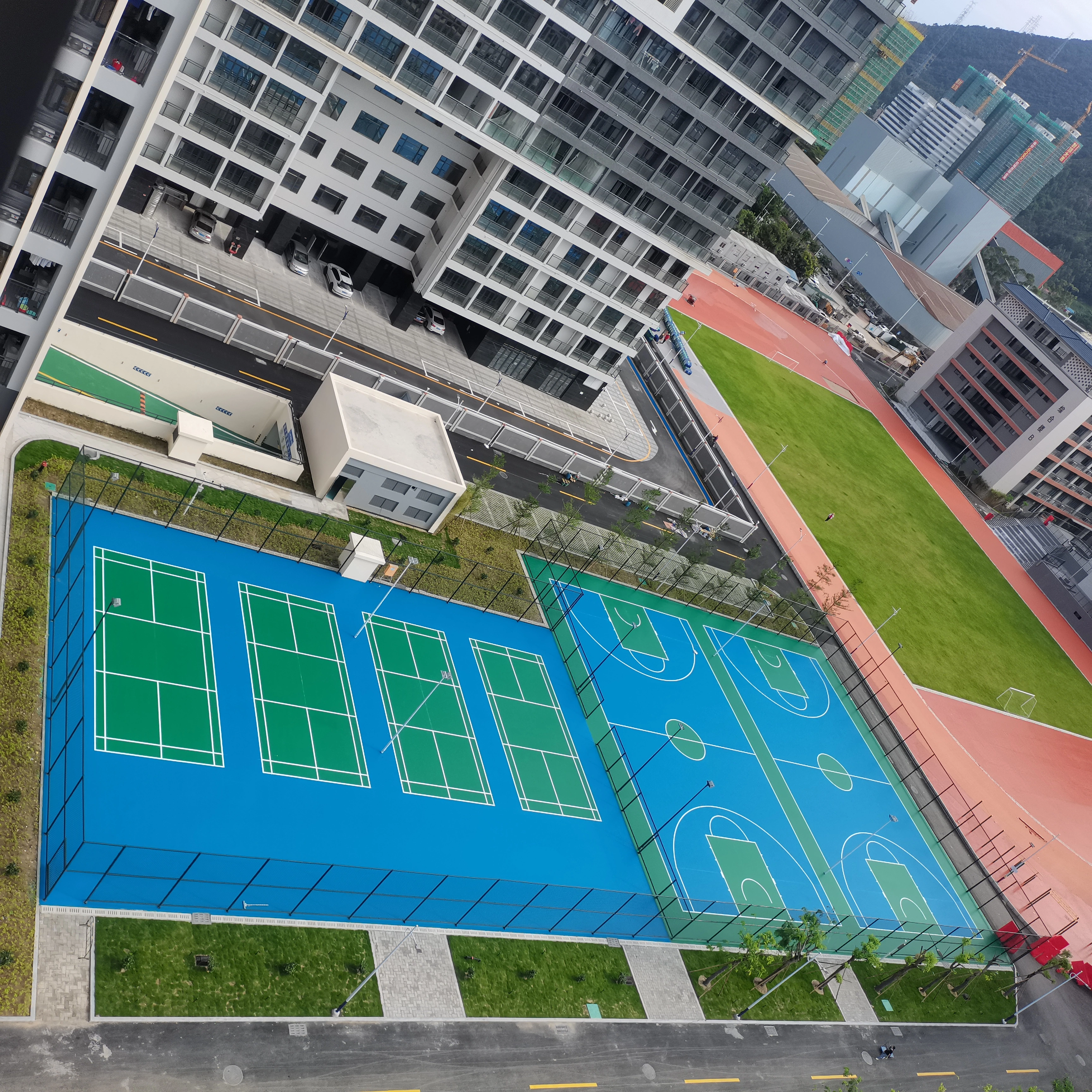 Piso de caucho para el área de juegos al aire libre de pisos de baloncesto