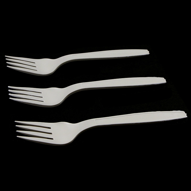 100% Biodegrad Compost Disposable PLA Knife Fork Ice Cream Tea Spoon Cutlery Set Dinnerware Tableware