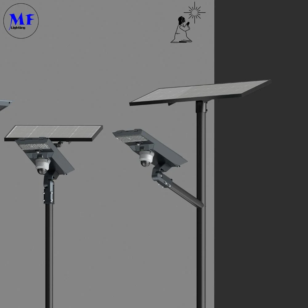 IP66 Waterproof Dustproof LED Solar Street Light with Smart Control Camera High Energy Battery for School University Campuse Hospital Premises Airport Perimeter