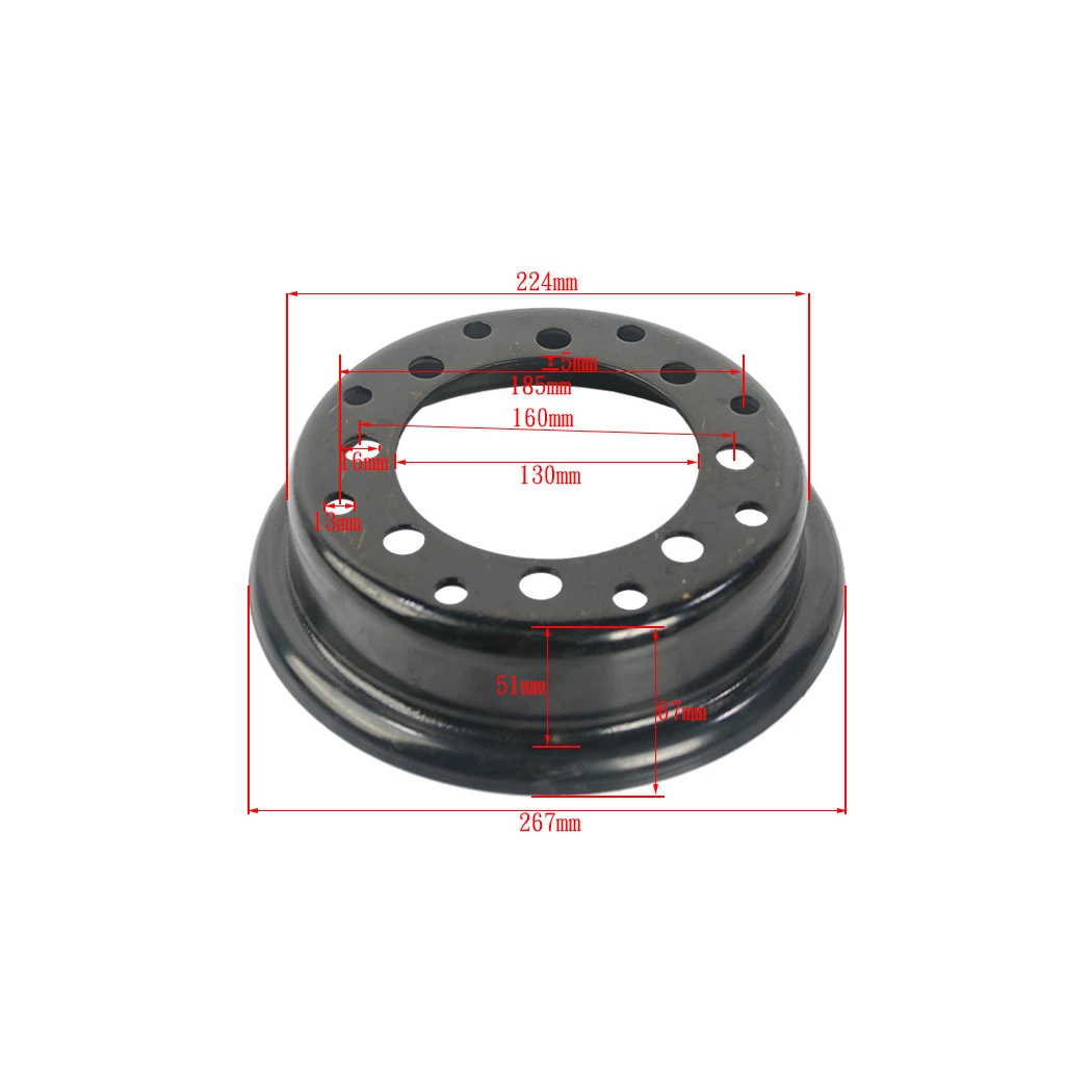 Wheel Rim Universal Heli, Tcm, 600*9/130-160/6mm, Forklift Parts