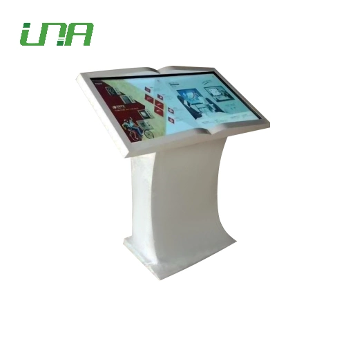 Book Deisign Floor Stands Display Broadcasting Screen Advertising Indoor Media Book Frame LCD Touch Kiosk