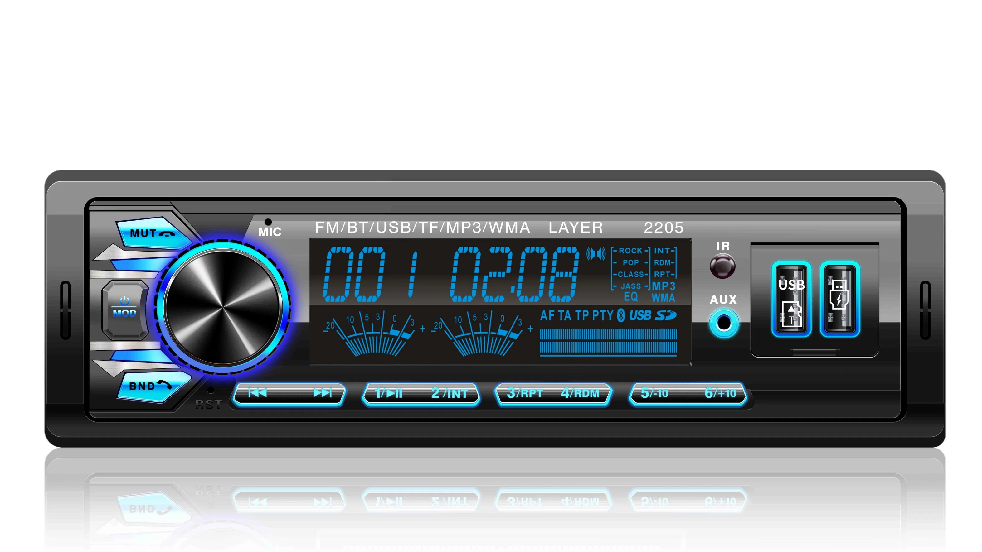 Auto MP3 Radio FM pantalla de audio para coche MP3 Reproductor con USB y Bluetooth