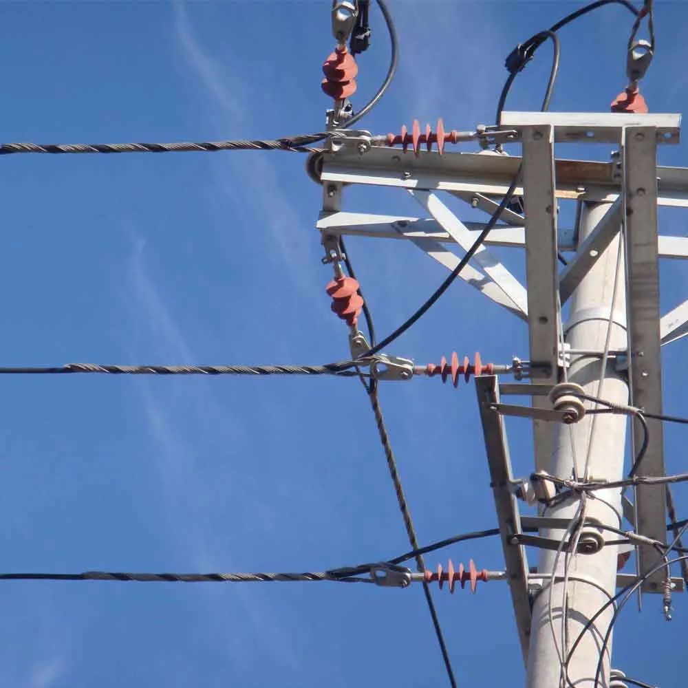 El recubrimiento de neopreno negro y gris Callejón Chico agarre para conductores ACSR